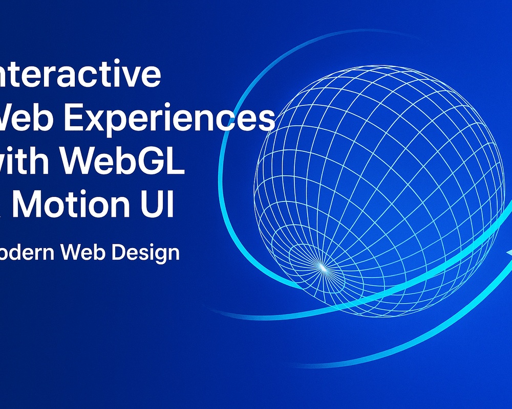 طراحی وب مدرن با WebGL و Motion UI | تجربههای تعاملی و پویا در طراحی سایت ۲۰۲۵