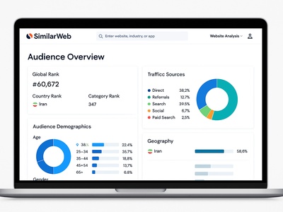 تحلیل رفتار کاربران و هدف‌گذاری مخاطبان با استفاده از داشبورد ابزار SimilarWeb در بازاریابی دیجیتال